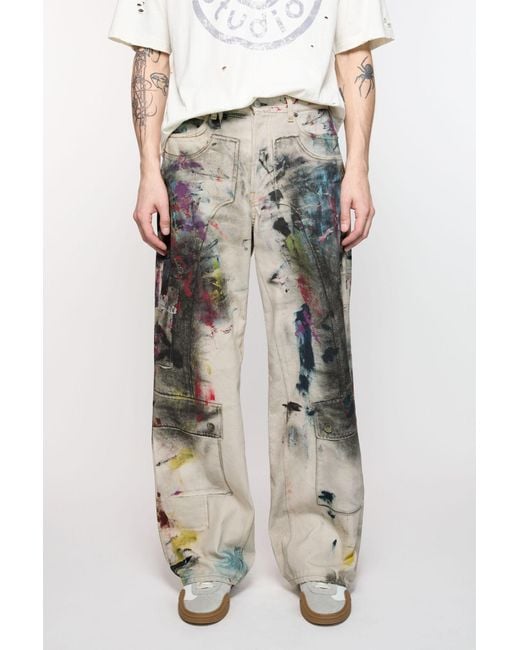 Acne Gray 1981 Baggy Fit Jeans for men