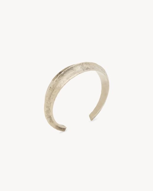 Saint Laurent Metallic Ridge Cuff for men