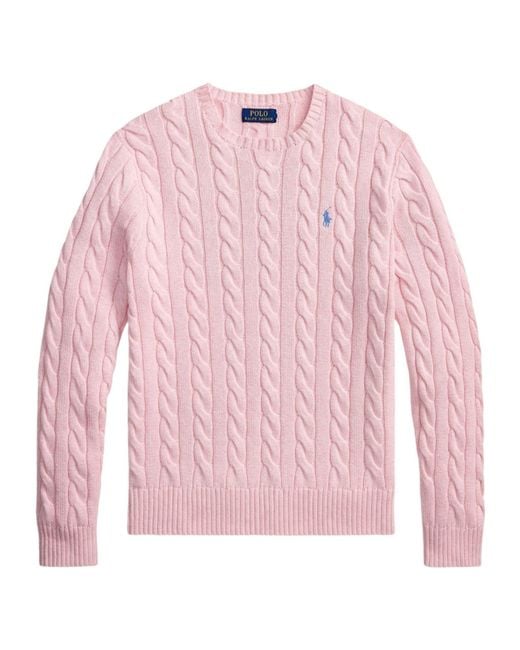 Polo Ralph Lauren Pink Cable Knit Jumper for men