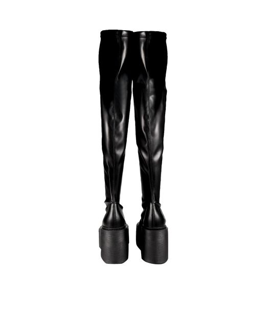 Vic Matié Black Round Toe Platform Boots