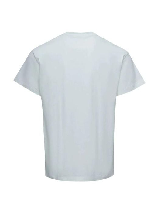 Jil Sander Blue Logo-Patch T-Shirt