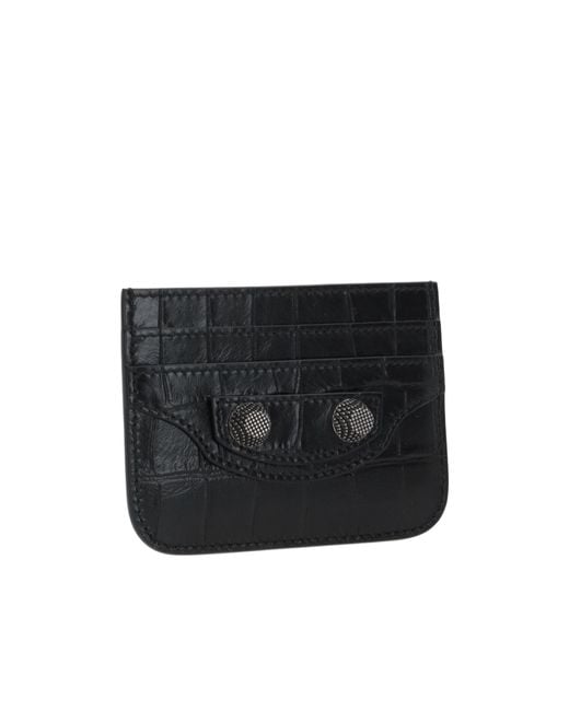 Balenciaga Black Le Cagole Embossed Cardholder
