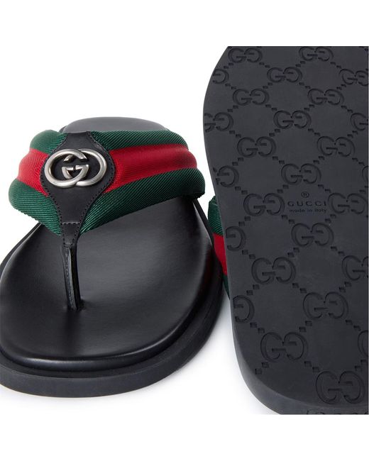 Gucci Multicolor Logo Flip-Flops for men