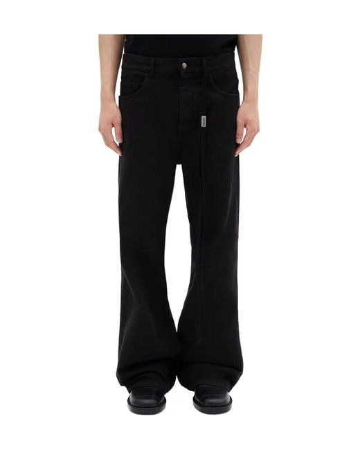 Ann Demeulemeester Black Modest 5 Pockets Relaxed Flared Trousers for men