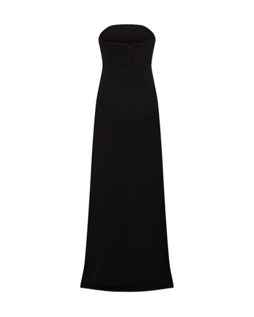 16Arlington Black Angelique Strapless Crepe Gown