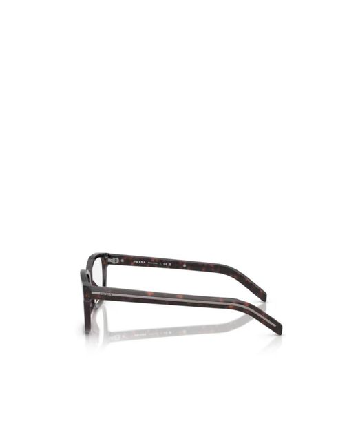 Prada White Eyewear Square Frame Glasses for men