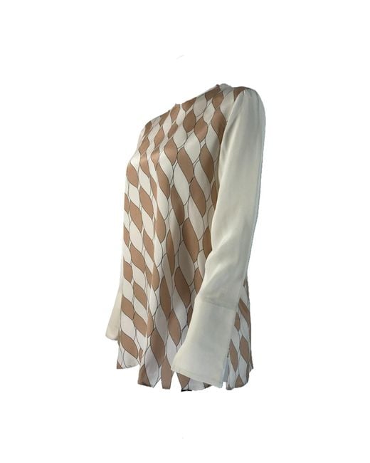 Sportmax Natural Long-Sleeved Blouse
