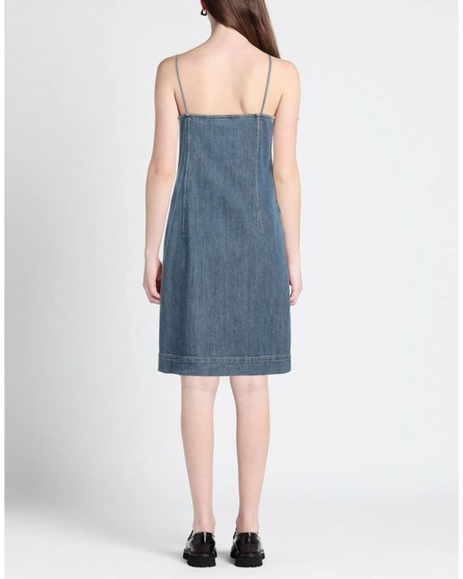 Sportmax Blue Sleeveless Denim Dress
