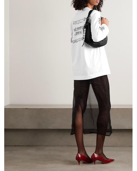 Simone Rocha White Printed Long-Sleeved T-Shirt