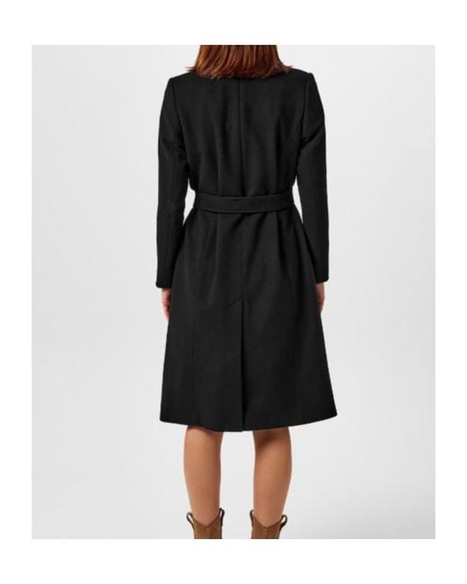 Barbour Black Clodagh Wool Trench Coat