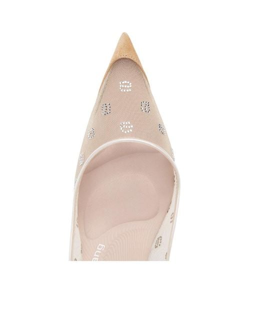Alexander Wang White All-Over Motif Embellished Pumps