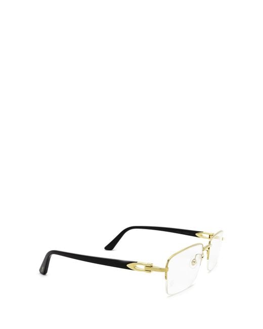 Cartier White Rectangle Frame Glasses for men