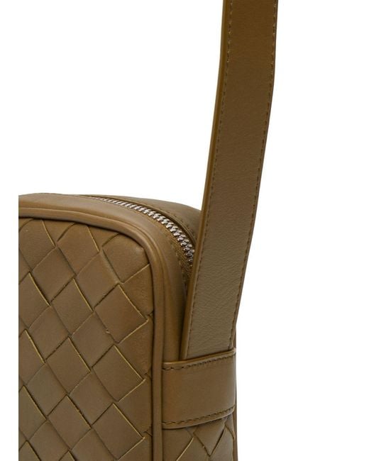 Bottega Veneta Green Zippered Mobile Phone Shoulder Bag for men