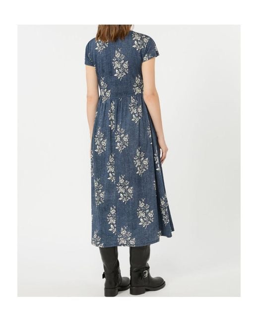 Weekend by Maxmara Blue Long Printed Jersey Dress