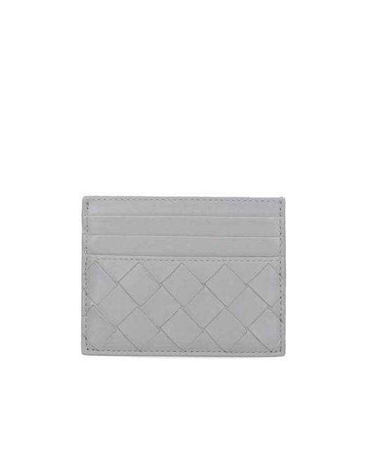 Bottega Veneta Gray Intrecciato Credit Card Case