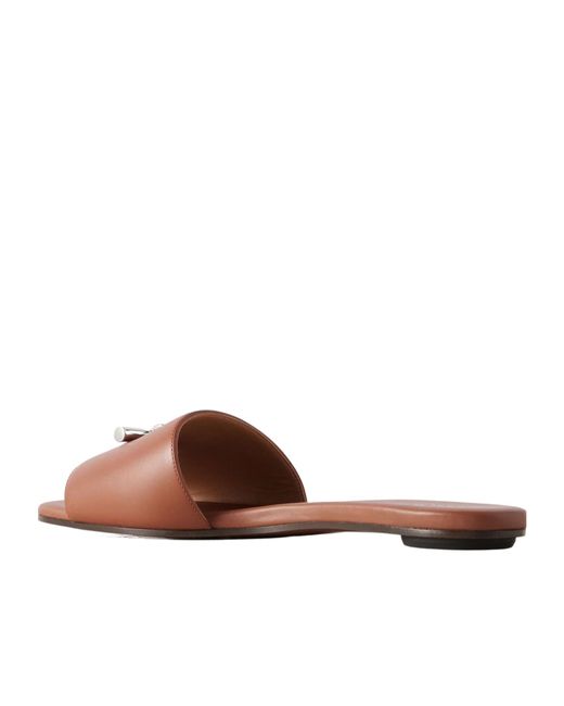 McQueen Brown T-Bar Slip-On Slides