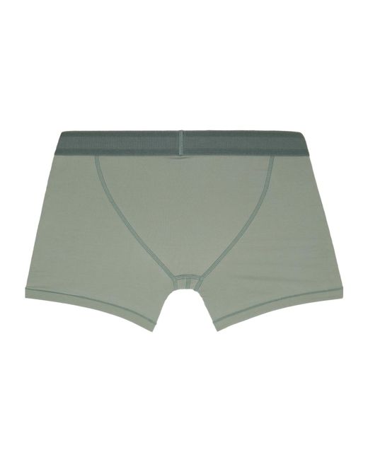 Skims Green Logo Boxer Briefs Three-Pack for men