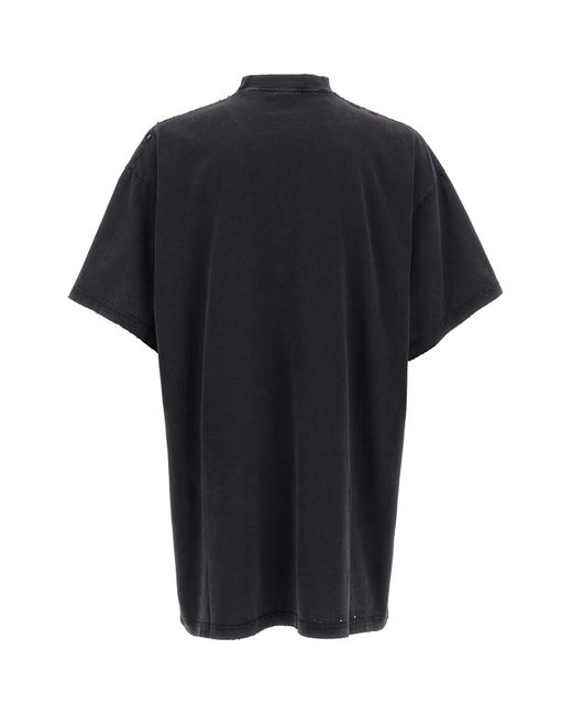 Balenciaga Black 3B Liquefied Oversized T-Shirt for men