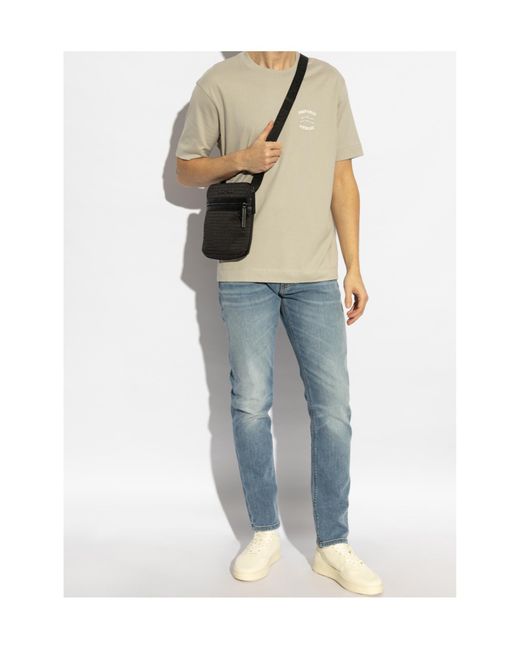 Emporio Armani Blue Jeans With Vintage Effect for men