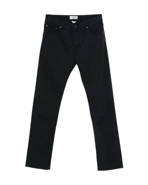 Jacob Cohen Black 'Pant 5 Pockets Slim Fit Bard Tr' Trousers for men