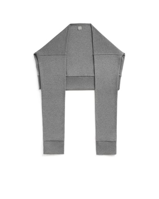 Totême  Gray Jersey Sleeve Scarf