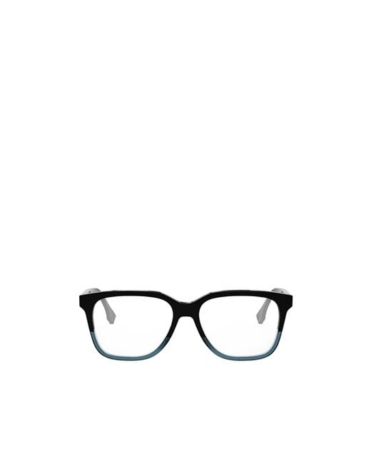 Fendi Metallic Eyewear Square Frame Glasses