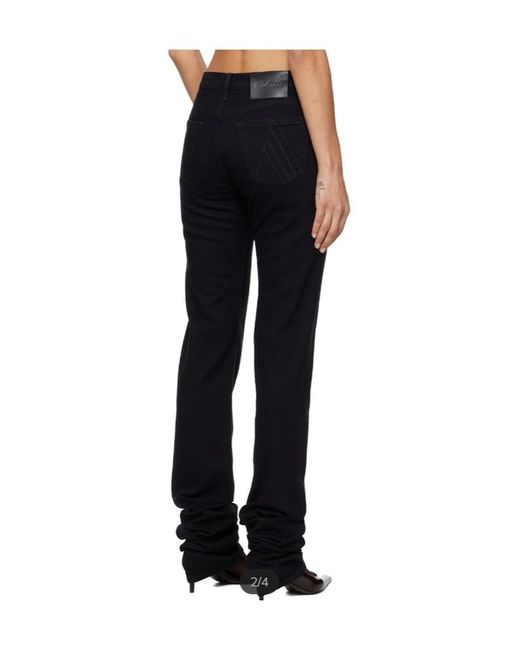 The Attico Black The Logo Patch Stretch Denim Jeans
