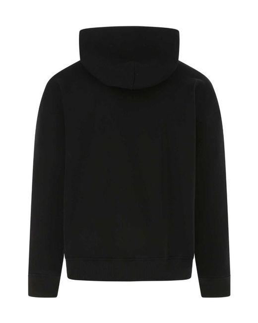 Valentino Black Logo-Print Hoodie for men