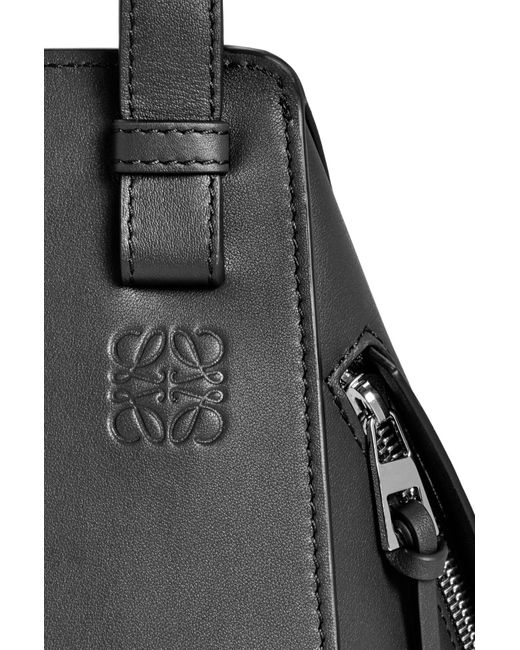 Loewe Black Hammock Logo Embossed Shoulder Bag