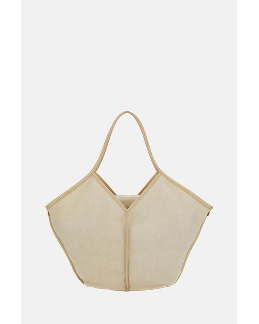 Hereu Natural Top Handle Tote Bag