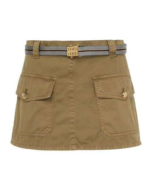 Miu Miu Green Cargo Skirt
