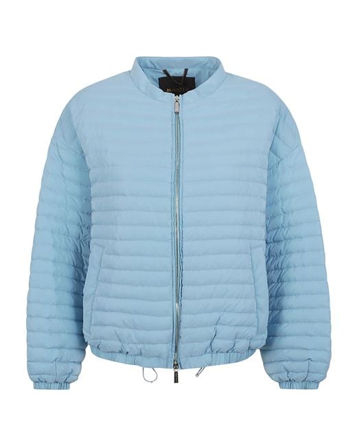 Moorer Blue Long-Sleeved Down Jacket