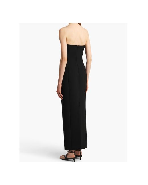 Khaite Black Cato Strapless Column Dress