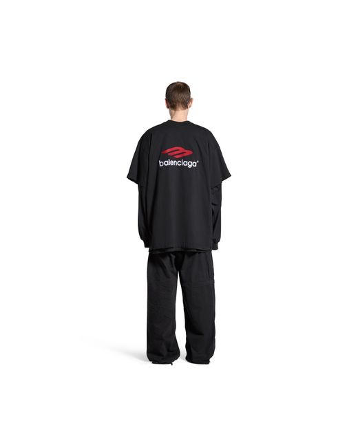 Balenciaga Black Tape Type Logo Oversized T-Shirt for men
