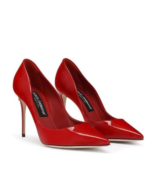 Dolce & Gabbana Red Logo Shallow High Heels