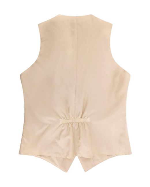 Tagliatore Natural Gail Fitted Buttoned Top