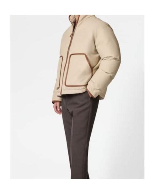 Tod's Natural Leather-Trim Down Jacket for men