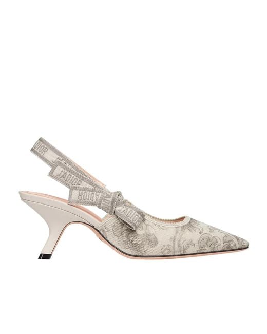 Dior White J'A Slingback Pump