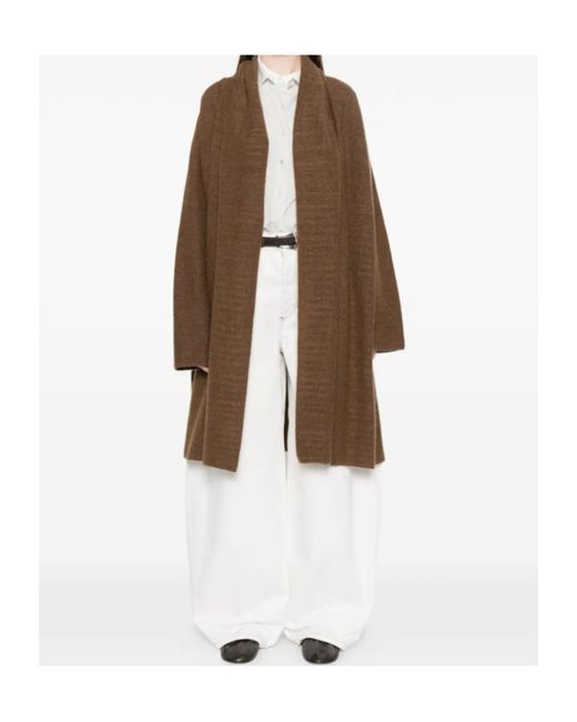 The Row Brown Novaan Open-Front Coat