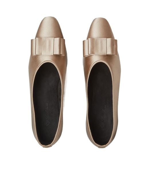 Loro Piana Brown Hennie Ballet Flat