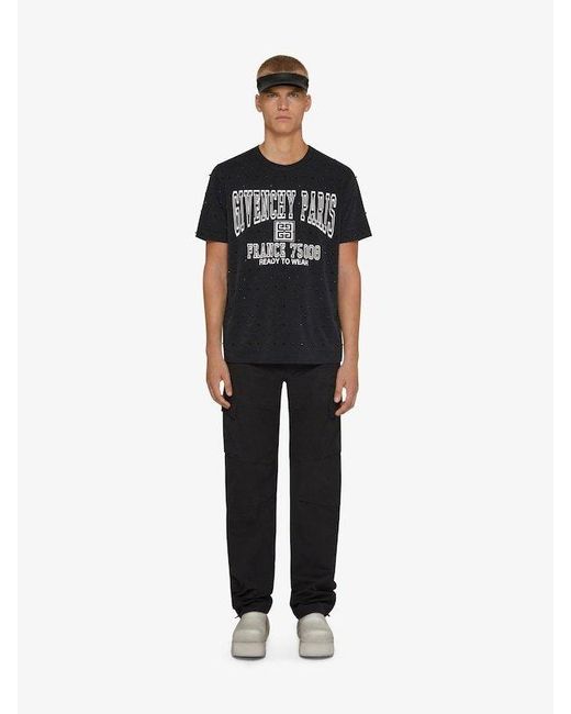 Givenchy Black 4G Embroidered Cargo Pants for men