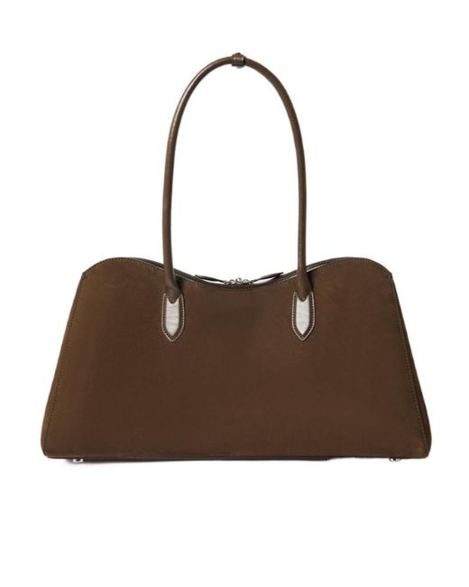 Stella McCartney Brown Ryder Padlock Detailed Shoulder Bag