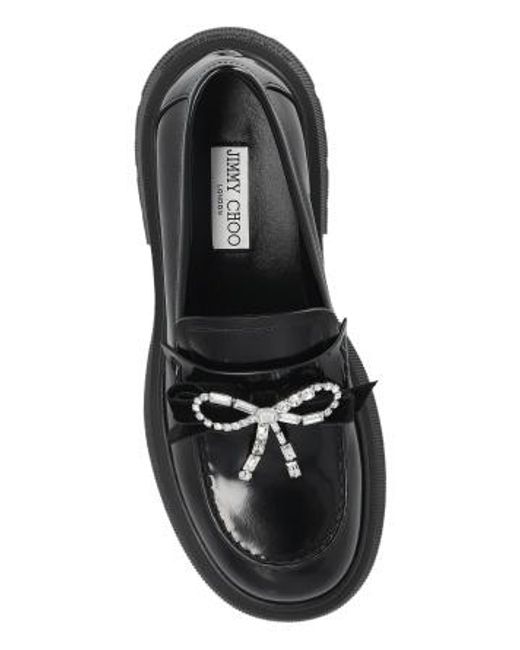 Jimmy Choo Black Azizi Embellished Bow Pumps