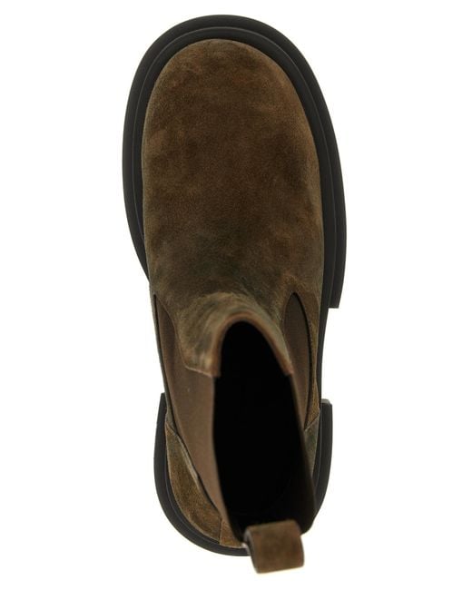 Rick Owens Brown Suede Ankle Boots for men