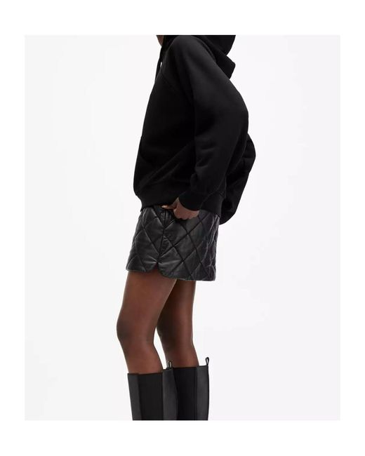 AllSaints Black Sequin Logo Pullover Sweater