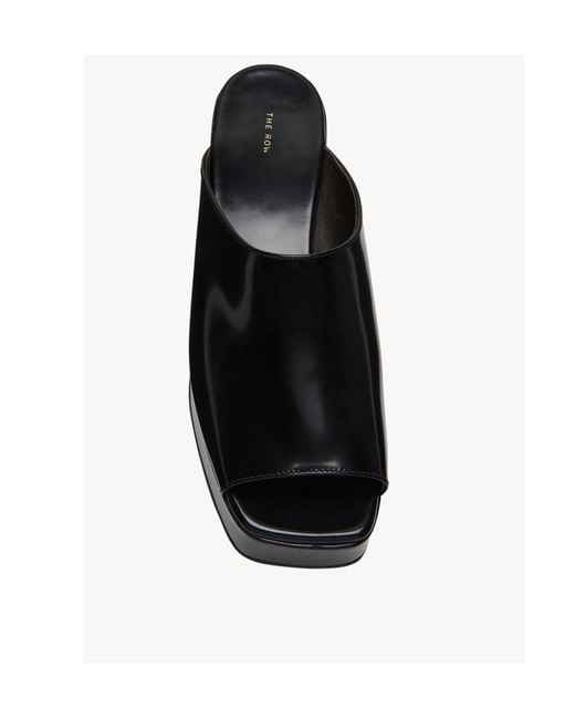 The Row Black Emi Platform Sandals