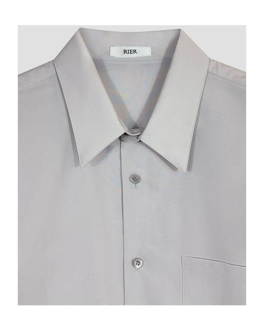Rier Gray Long-Sleeved Shirt for men