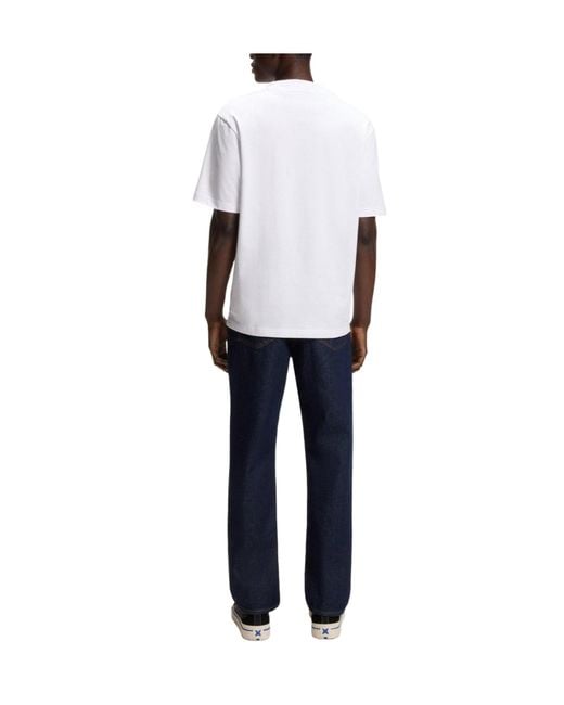 Boss White Simple T-Shirt for men