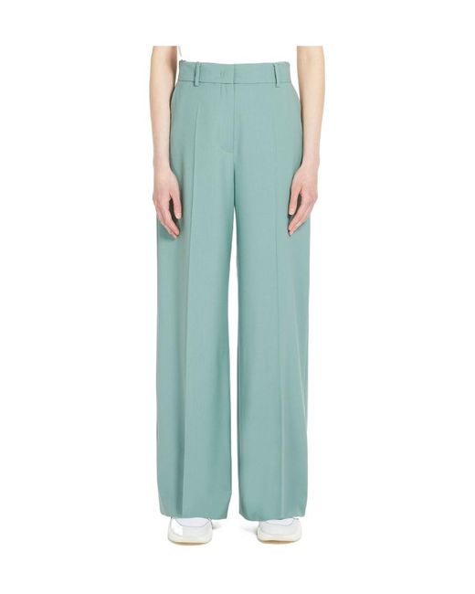 Weekend by Maxmara Blue Logo Wide-Leg Pants