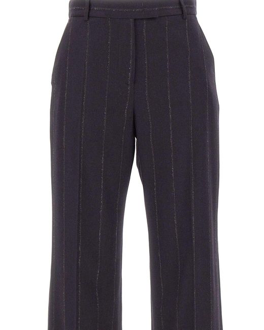 Eleventy Blue Pinstripe Casual Pants